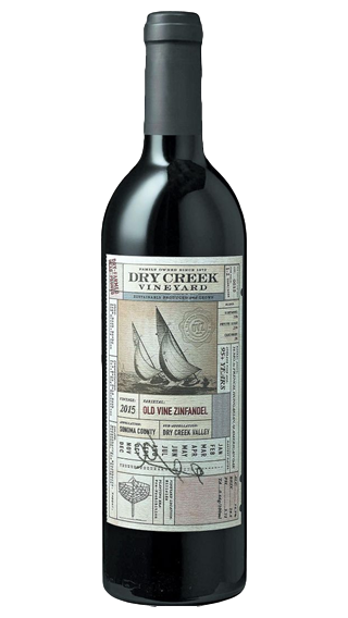Bottle of Dry Creek Old Vine Zinfandel 2018 wine 750 ml