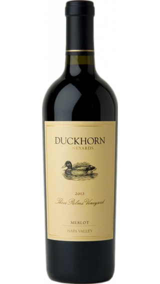 Bottle of Duckhorn Three Palms Merlot 2014 wine 750 ml