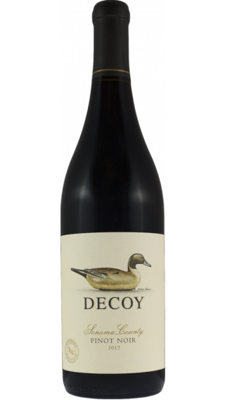 Bottle of Duckhorn Decoy Pinot Noir 2017 wine 750 ml