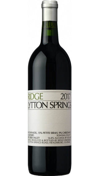 Bottle of Ridge  Lytton Springs 2019 wine 750 ml
