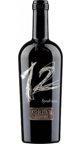 Bottle of Korlat Supreme Syrah 2012 wine 750 ml