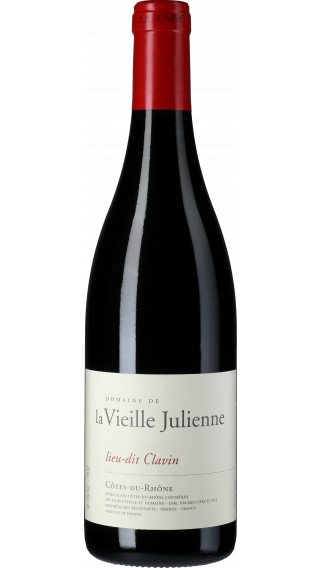 Bottle of Vieille Julienne Cotes du Rhone Clavin 2018 wine 750 ml