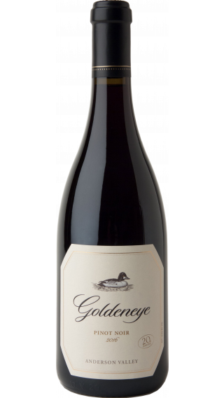 Bottle of Duckhorn Pinot Noir Goldeneye 2016 wine 750 ml