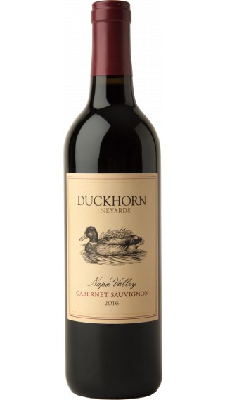 Bottle of Duckhorn Napa Valley Cabernet Sauvignon 2016 wine 750 ml