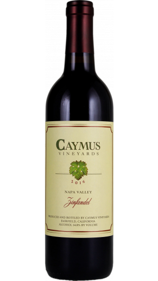 Bottle of Caymus Zinfandel 2018 wine 750 ml