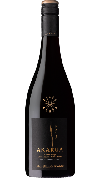Bottle of Akarua The Siren Pinot Noir 2022 wine 750 ml