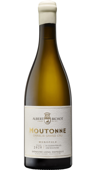 Bottle of Albert Bichot Domaine Long-Depaquit Chablis Grand Cru Moutonne Monopole 2020 wine 750 ml