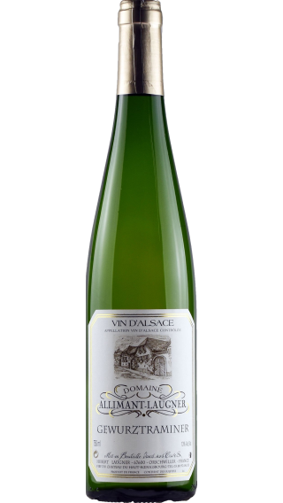 Bottle of Allimant Laugner Gewürztraminer 2020 wine 750 ml