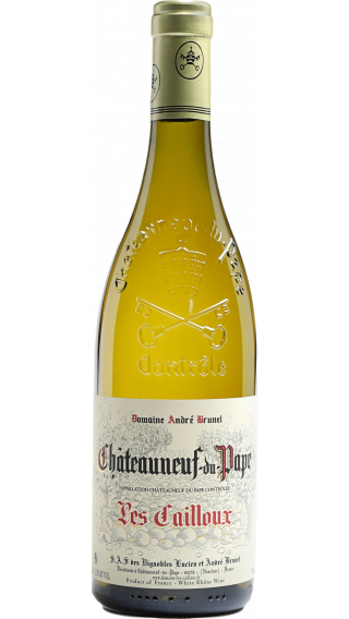 Bottle of Andre Brunel Les Cailloux Chateauneuf du Pape Blanc 2020 wine 750 ml