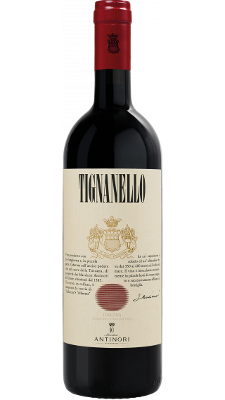 Bottle of Antinori Tignanello 2015 wine 750 ml