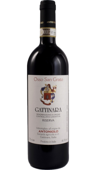 Bottle of Antoniolo Osso San Grato Gattinara Riserva 2018 wine 750 ml