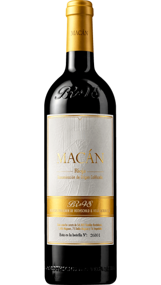 Bottle of Benjamin de Rothschild - Vega Sicilia Macan 2018 wine 750 ml