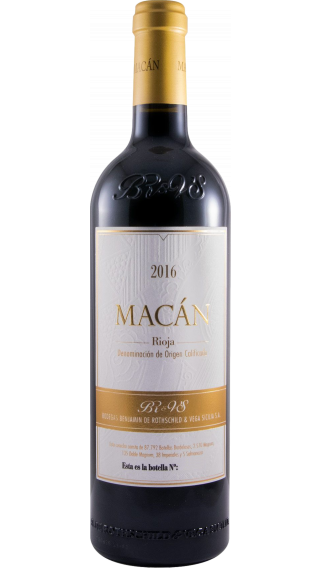 Bottle of Benjamin de Rothschild - Vega Sicilia Macan 2016 wine 750 ml
