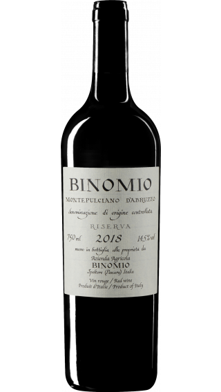 Bottle of Binomio Montepulciano d'Abruzzo Riserva 2018 wine 750 ml