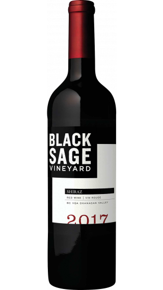 Bottle of Black Sage Vineyard Shiraz 2017 wine 750 ml