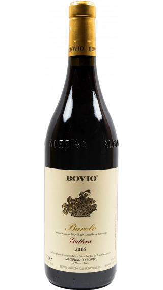 Bottle of Bovio Gattera Barolo 2016 wine 750 ml