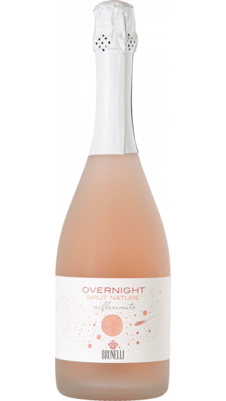 Bottle of Brunelli  Overnight Brut Nature Millesimato Rose 2020 wine 750 ml