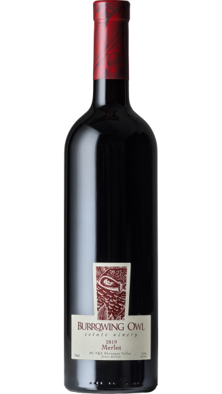 Bottle of Burrowing Owl Merlot 2019 wine 750 ml