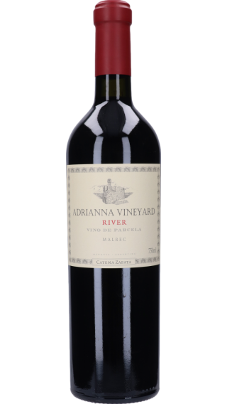 Bottle of Catena Zapata Adrianna Vineyard River Stones Malbec 2020 wine 750 ml