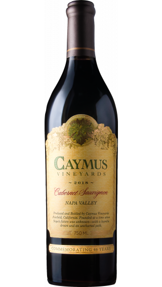 Bottle of Caymus Cabernet Sauvignon 2018 wine 750 ml