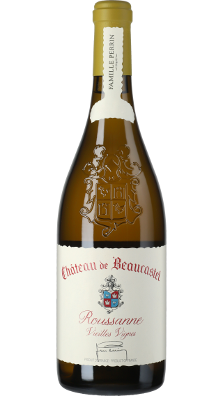 Bottle of Chateau de Beaucastel Chateauneuf du Pape Roussanne Vieilles Vignes 2021 wine 750 ml