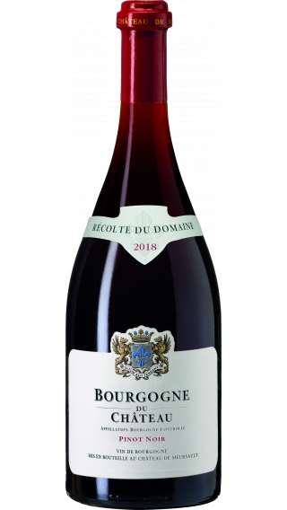 Bottle of Chateau de Meursault Bourgogne Pinot Noir 2018 wine 750 ml