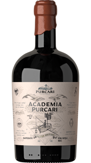 Bottle of Chateau Purcari Academia Saperavi 2020 wine 750 ml