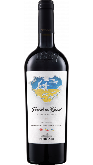 Bottle of Chateau Purcari Freedom Blend 2021 wine 750 ml