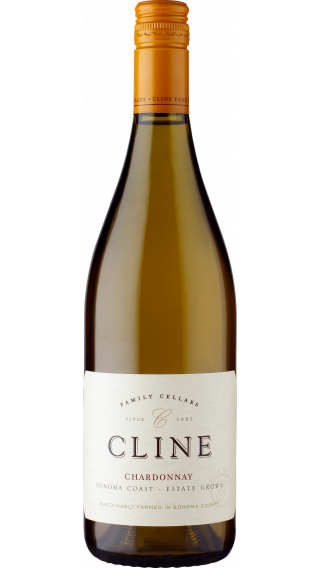 Bottle of Cline Chardonnay 2017 wine 750 ml