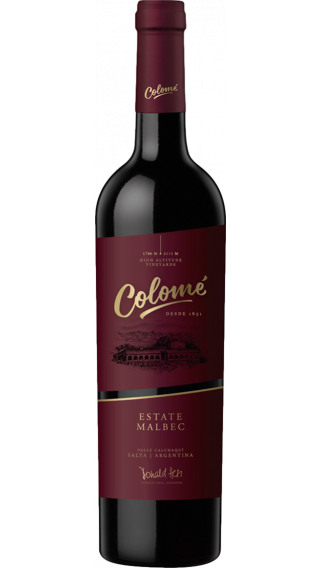 Bottle of Colome Estate Malbec 2019 wine 750 ml