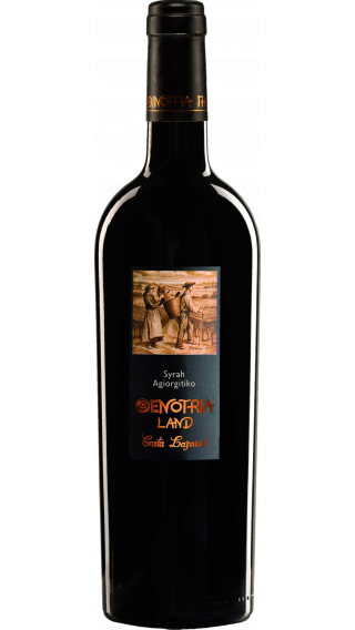 Bottle of Costa Lazaridi Oenotria Land Syrah Agiorgitiko 2019 wine 750 ml