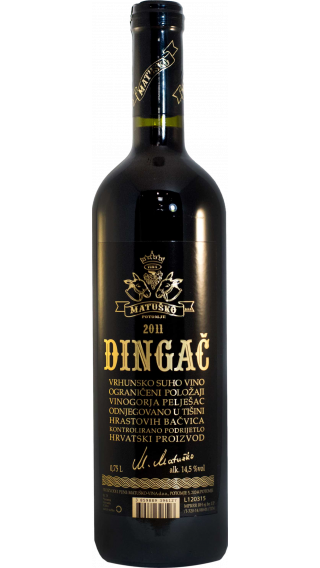 Bottle of Matusko Dingac 2011 wine 750 ml