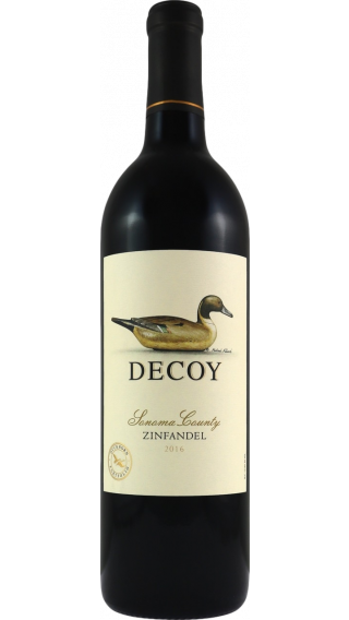 Bottle of Duckhorn Decoy Zinfandel 2018 wine 750 ml