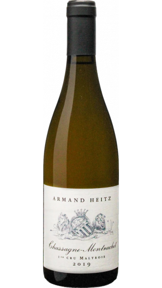 Bottle of Domaine Heitz Lochardet Chassagne Montrachet Premier Cru La Maltroie 2019 wine 750 ml
