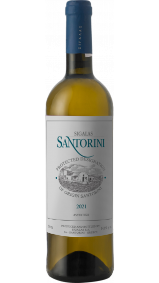 Bottle of Domaine Sigalas Santorini Assyrtiko 2021 wine 750 ml