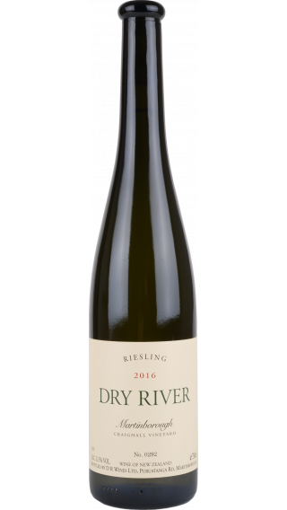 Bottle of Dry River Craighall Riesling 2016 wine 750 ml