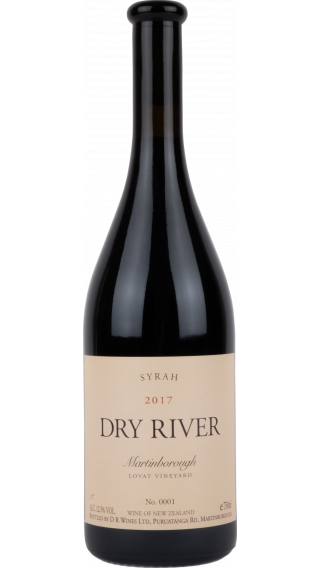 Bottle of Dry River Lovat Vineyard Syrah 2017 wine 750 ml