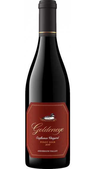 Bottle of Duckhorn  Goldeneye Confluence Pinot Noir 2018 wine 750 ml