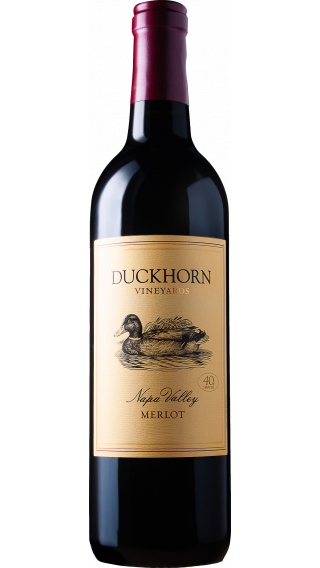 Bottle of Duckhorn Napa Valley Merlot 2018 wine 750 ml