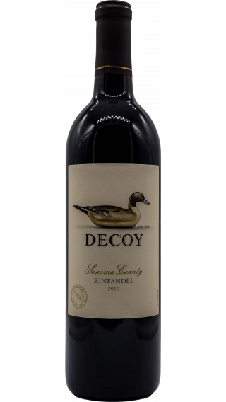 Bottle of Duckhorn Decoy Zinfandel 2015 wine 750 ml