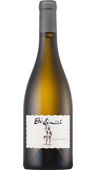 Bottle of Edi Simcic Chardonnay 2019 wine 750 ml