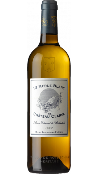 Bottle of Edmond de Rothschild Chateau Clarke Le Merle Blanc 2021 wine 750 ml