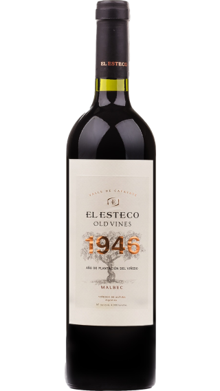 Bottle of El Esteco Old Vines Malbec 2022 wine 750 ml