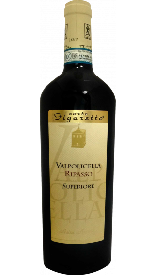 Bottle of Corte Figaretto Valpolicella Ripasso Valpantena Superiore 2015 wine 750 ml