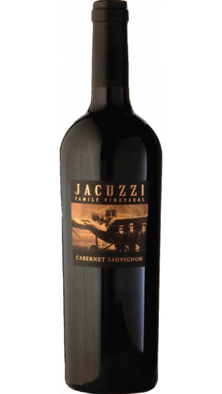 Bottle of Jacuzzi Family Vineyards Cabernet Sauvignon 2017 wine 750 ml
