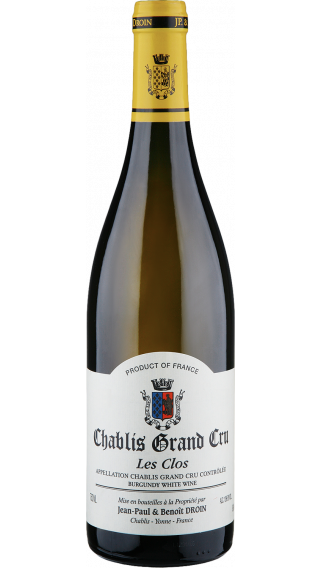 Bottle of Jean-Paul & Benoit Droin Chablis Grand Cru Les Clos 2018 wine 750 ml