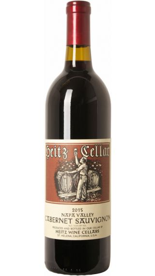 Bottle of Heitz Napa Valley Cabernet Sauvignon 2015 wine 750 ml