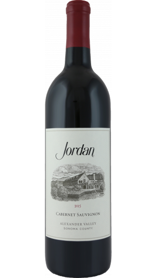Bottle of Jordan Winery Cabernet Sauvignon 2015 wine 750 ml