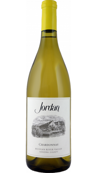 Bottle of Jordan Winery Chardonnay 2018 wine 750 ml