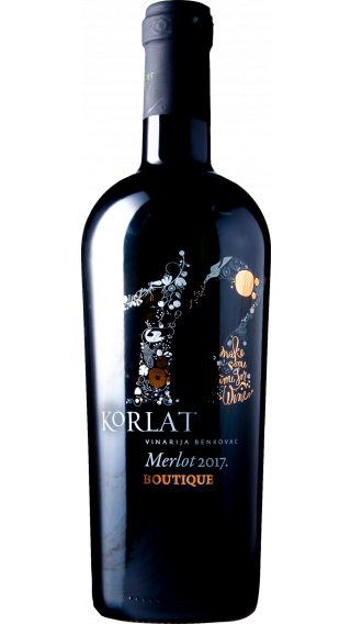 Bottle of Korlat Merlot Boutique 2017 wine 750 ml